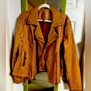 NWOT Max Studio Faux Leather Moto Jacket